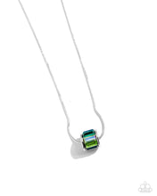 Load image into Gallery viewer, Warden Wheel - Green (Emerald-Cut) Necklace
