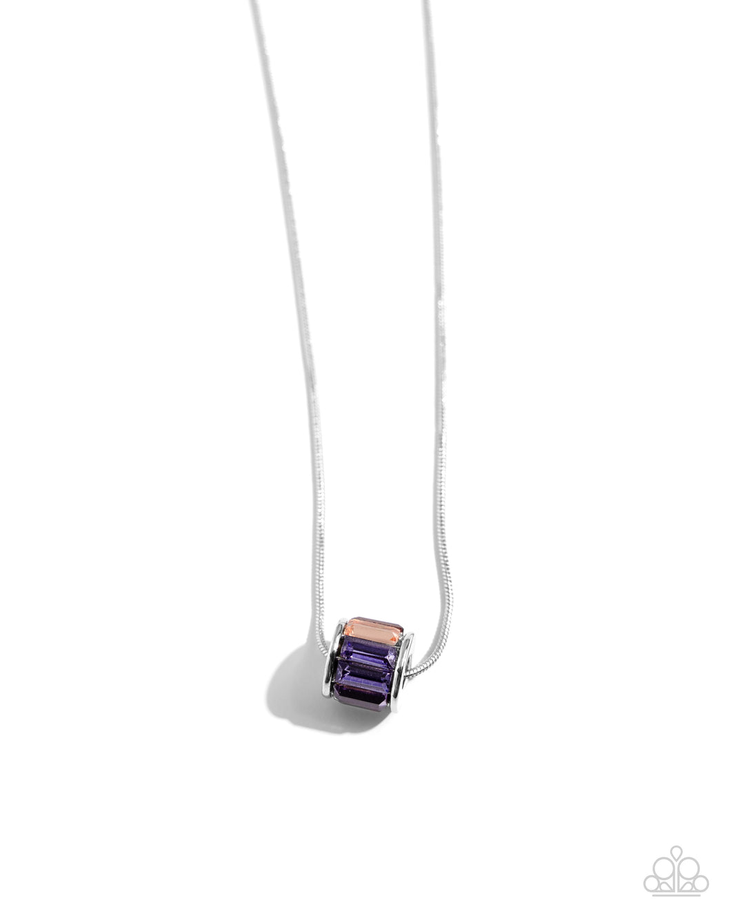 Warden Wheel - Purple (Emerald-Cut) Necklace