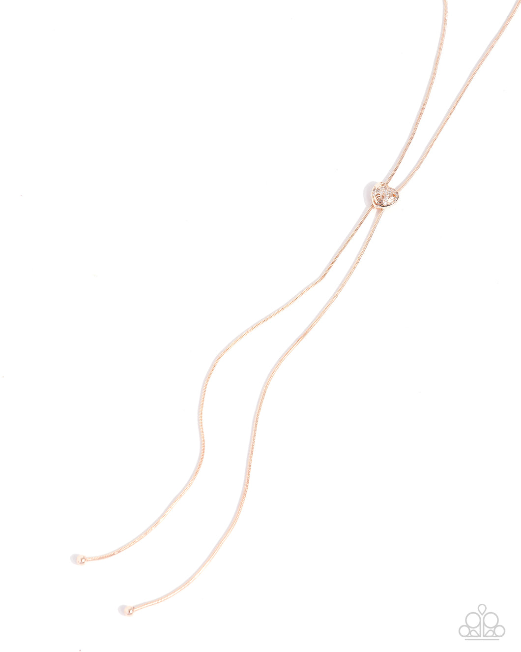 Raised Rose - Rose Gold (Heart) Necklace