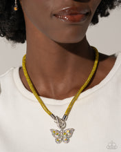 Load image into Gallery viewer, On SHIMMERING Wings - Yellow (Butterfly) Necklace
