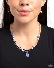 Load image into Gallery viewer, Spiraling Seafloor - Blue (Seashell) Necklace
