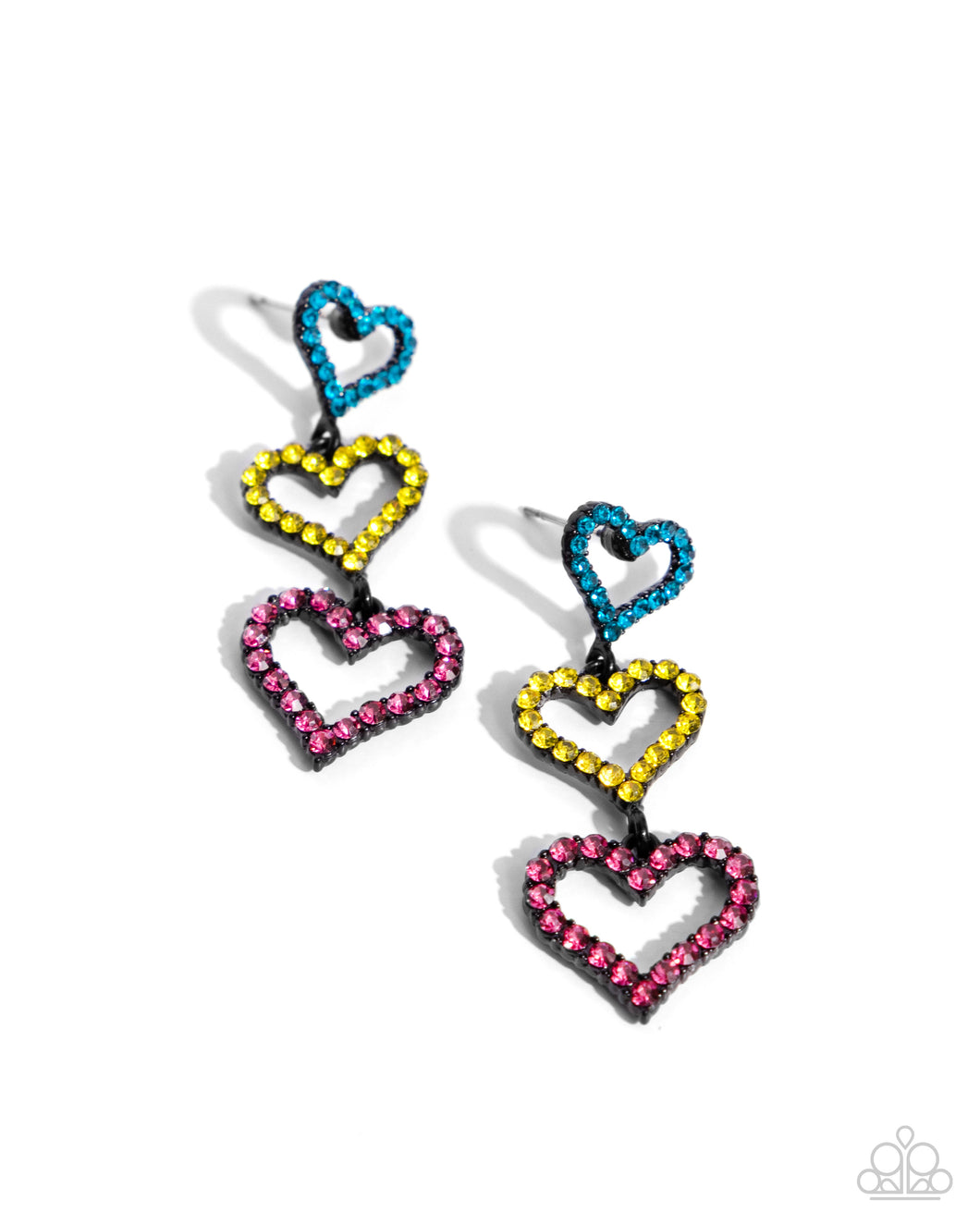 Sweetheart Succession - Pink (Multi Heart) Earring