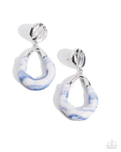 Load image into Gallery viewer, High-Sheen Swirls - Blue (Marlin-swirl) Post Earring
