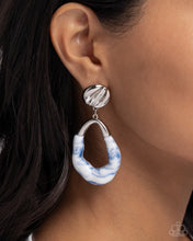 Load image into Gallery viewer, High-Sheen Swirls - Blue (Marlin-swirl) Post Earring
