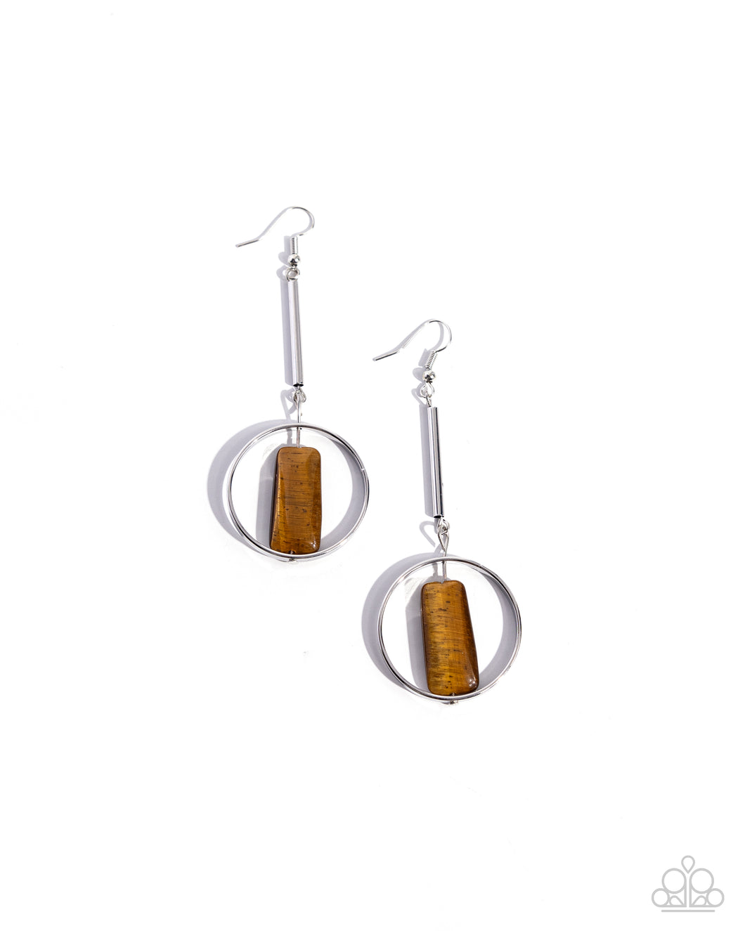 Serendipitous Stones - Brown (Tiger's Eye Stone) Earring