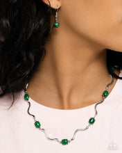 Load image into Gallery viewer, Striped Season - Green Necklace
