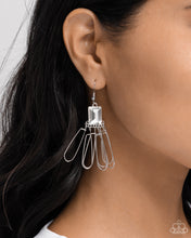 Load image into Gallery viewer, Factory Flair - White (Emerald-Cut Gem) Earring
