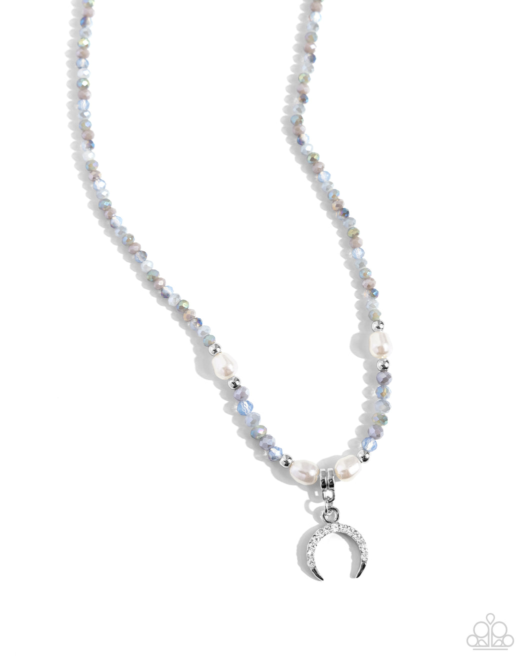 Trendy Trenchant - Silver (Crescent Moon Charm) Necklace