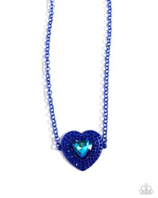Load image into Gallery viewer, Locket Leisure - Blue Heart Necklace
