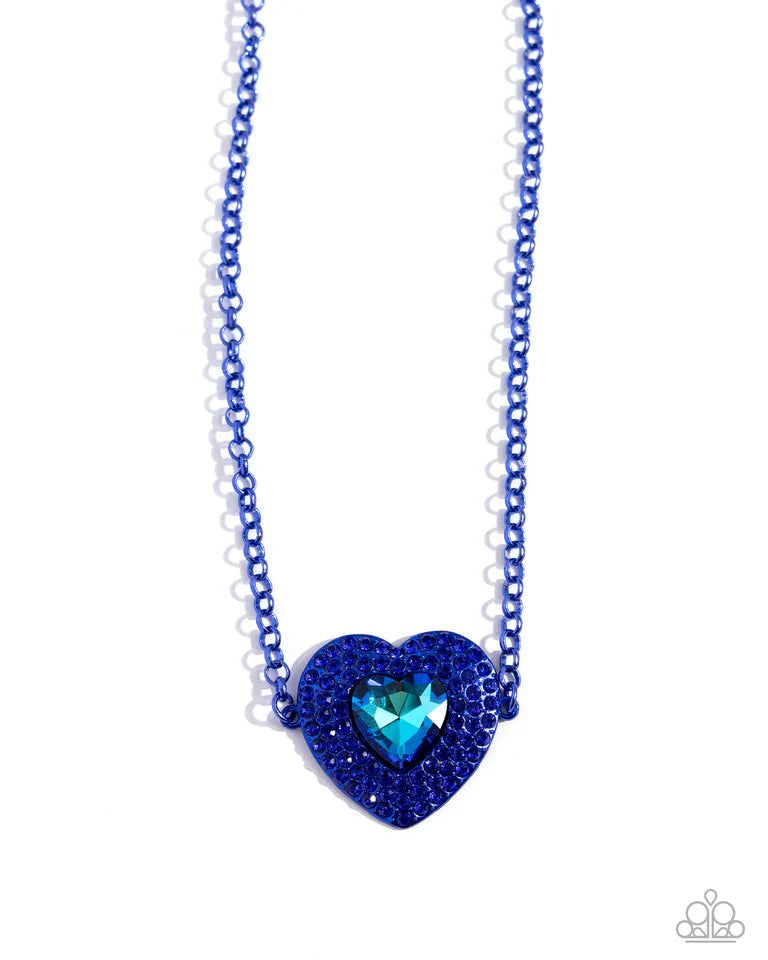 Locket Leisure - Blue Heart Necklace