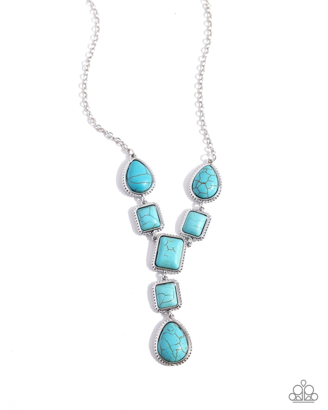 Defaced Deal - Blue (Turquoise) Necklace