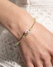 Load image into Gallery viewer, Aerial Actress - Green (Gold Butterfly) Bracelet
