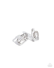 Load image into Gallery viewer, Safety Pin Secret - White Hoop Earring
