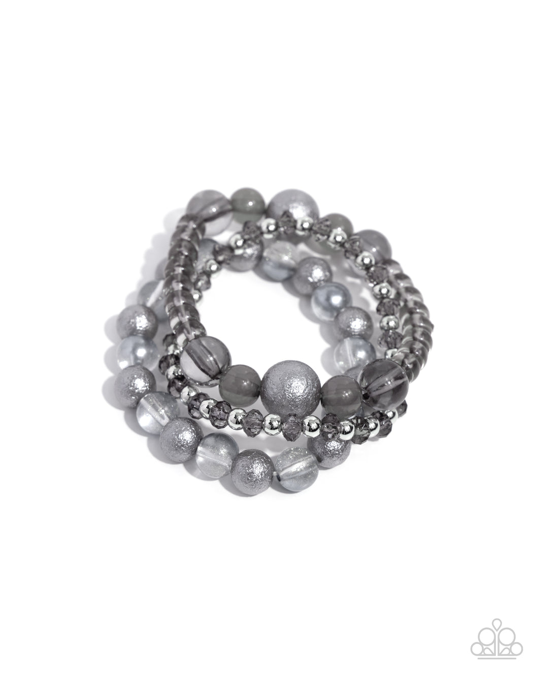 Shattered Stack - Silver (Bead) Bracelet