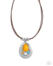 Load image into Gallery viewer, Admirably Artisan - Yellow (Multi Teardrop Pendant) Necklace
