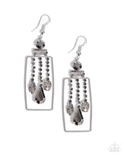 Load image into Gallery viewer, Framed Feature - Silver (Hematite) Earring
