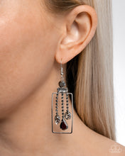 Load image into Gallery viewer, Framed Feature - Silver (Hematite) Earring
