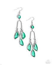 Load image into Gallery viewer, Winged Wardrobe - Green (Gem) Earring
