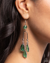 Load image into Gallery viewer, Winged Wardrobe - Green (Gem) Earring
