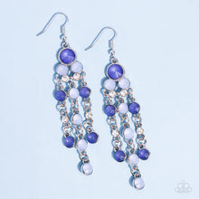 Load image into Gallery viewer, Cascading Clarity - Blue Earring
