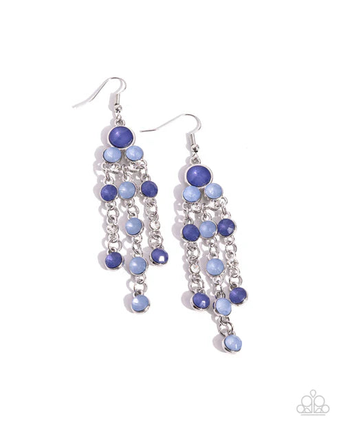 Cascading Clarity - Blue Earring