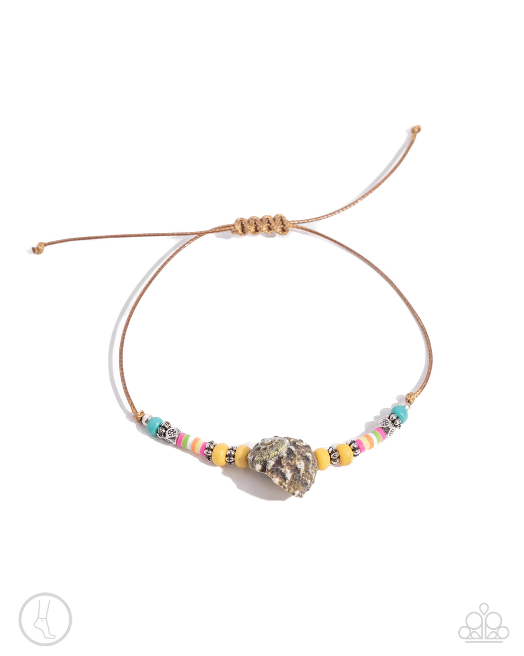 Break the SHELL - Yellow Seed Beads (Conch Shell) Anklet