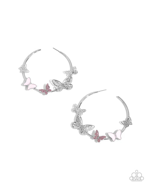 Aerial Allegiance (Butterfly) - Pink Earring