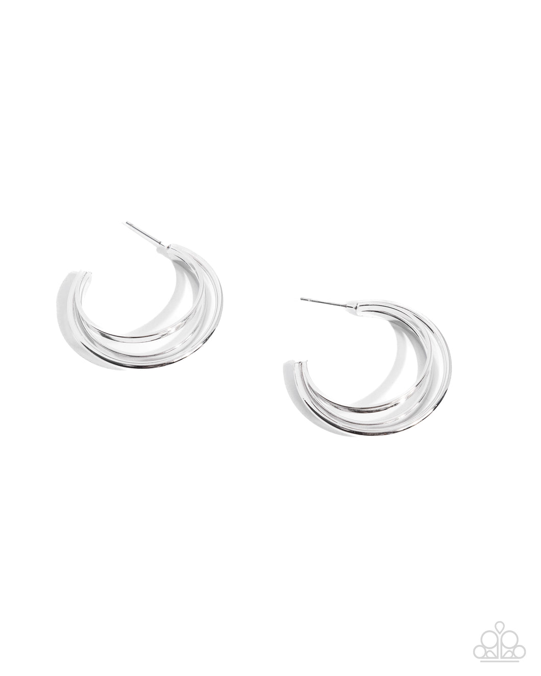 Curly Charisma - Silver (Hoop) Earring