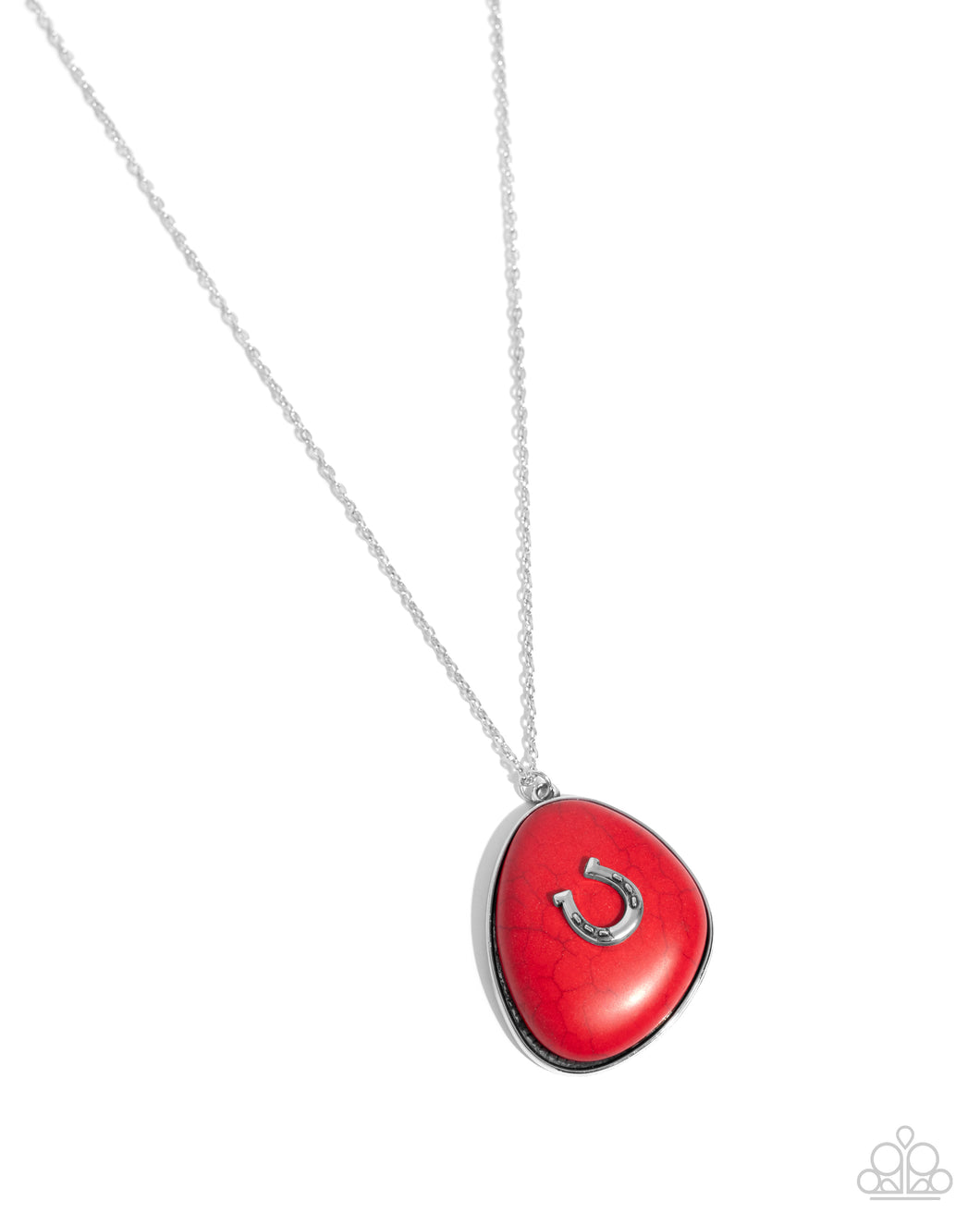 Horseshoe Hoedown - Red (Horseshoe) Necklace