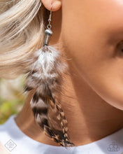 Load image into Gallery viewer, Delicate Desert - Brown (Feather/Navajo Pearl) Earring (SSF-0824)
