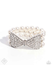 Load image into Gallery viewer, Dashing Declaration - White (Pearls/White Rhinestone BOW) Bracelet (FFA-0824)
