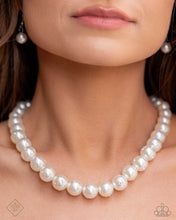 Load image into Gallery viewer, Dashing Definition - White (Rhinestone Pearl) Necklace (FFA-0824)
