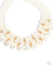 Load image into Gallery viewer, Glossy Gala - Gold (White) Pearl Necklace
