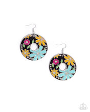 Load image into Gallery viewer, Embroidered Elegance - Black Earring
