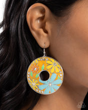 Load image into Gallery viewer, Embroidered Elegance - Yellow Earring

