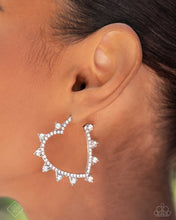 Load image into Gallery viewer, Excessive Elevation - White Hoop Earring (FFA-0924)
