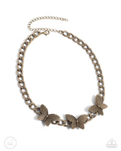 Load image into Gallery viewer, Aerial Ambition - Brass (Butterfly) Choker Necklace
