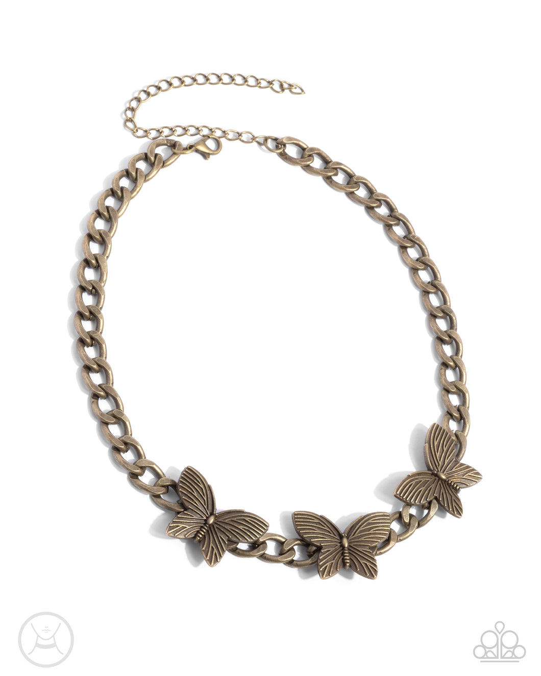 Aerial Ambition - Brass (Butterfly) Choker Necklace