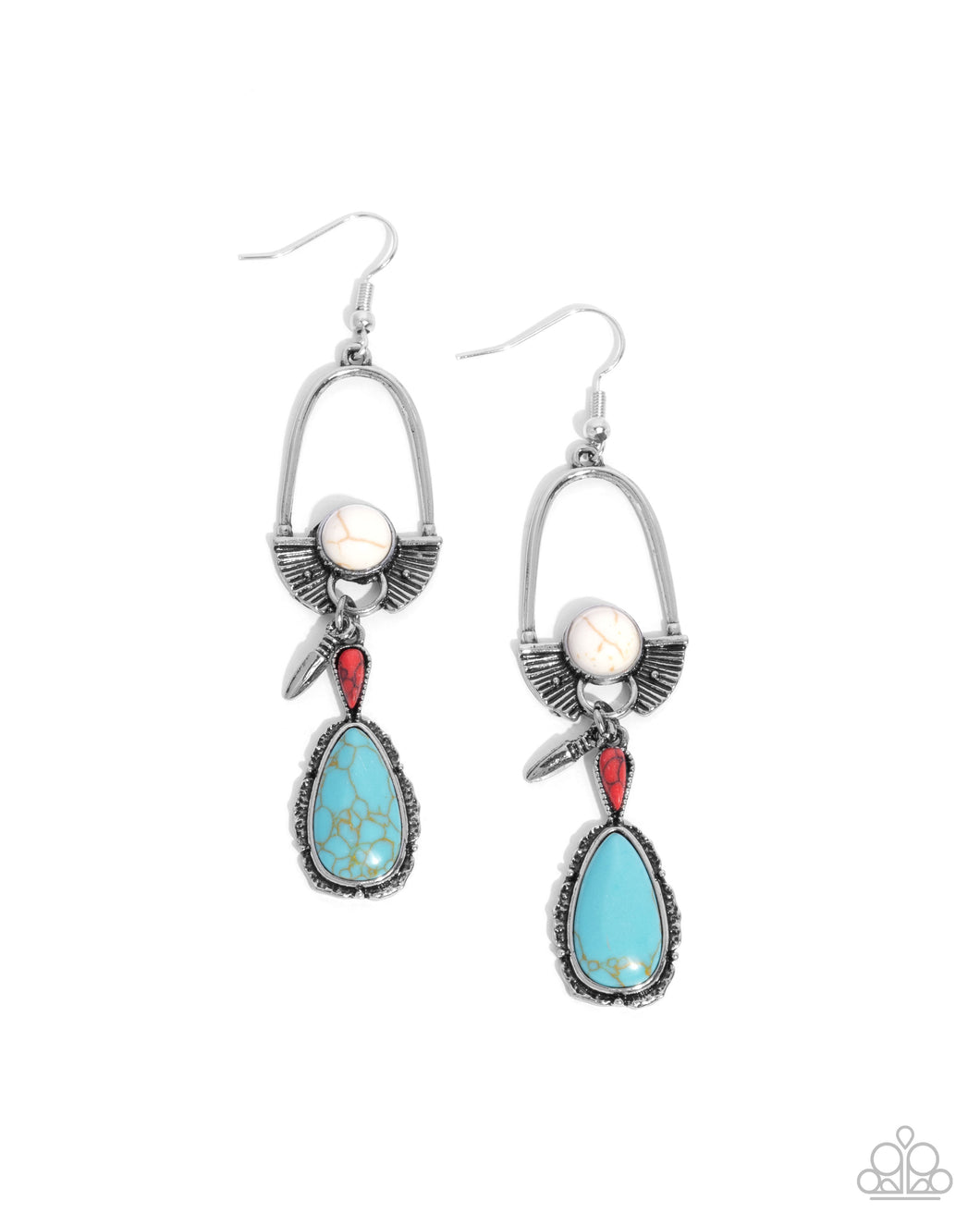 Badlands Basic - Multi (Turquoise) Earring