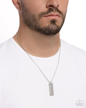 Load image into Gallery viewer, Stare Down - White (Silver Pendant) Necklace
