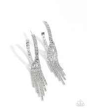 Load image into Gallery viewer, Jaw-Dropping Jubilee - White (Rhinestone) Post Earring (lOP-0924)
