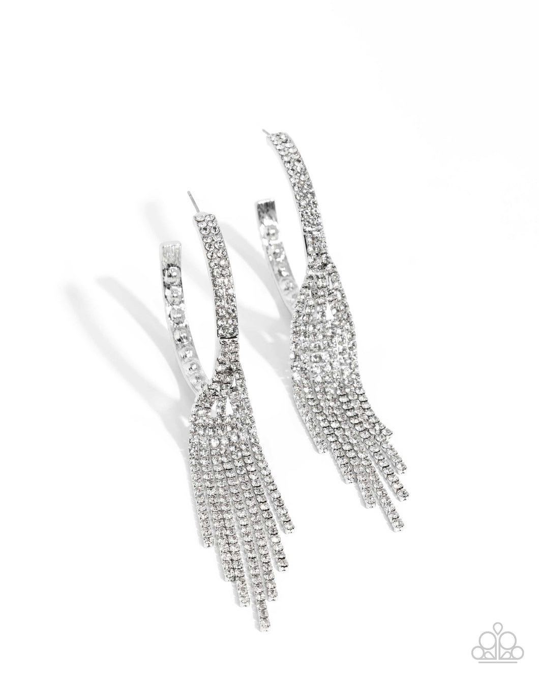 Jaw-Dropping Jubilee - White (Rhinestone) Post Earring (lOP-0924)