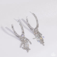 Load image into Gallery viewer, Jaw-Dropping Jubilee - White (Rhinestone) Post Earring (lOP-0924)
