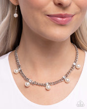 Load image into Gallery viewer, Pearl Pedestal - White (Pearl and Gem) Necklace
