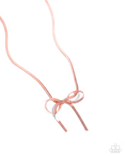 Load image into Gallery viewer, Ladylike Legato - Copper Bow Necklace
