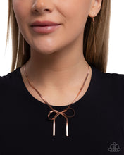 Load image into Gallery viewer, Ladylike Legato - Copper Bow Necklace
