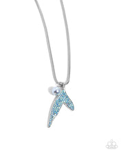 Load image into Gallery viewer, Maiden Mermaid - Blue (Iridescent Mermaid Tail) Necklace
