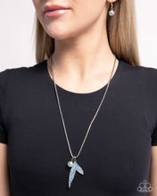 Load image into Gallery viewer, Maiden Mermaid - Blue (Iridescent Mermaid Tail) Necklace
