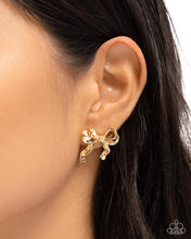 Load image into Gallery viewer, Princess Treatment - Gold Post (Bow) Earring
