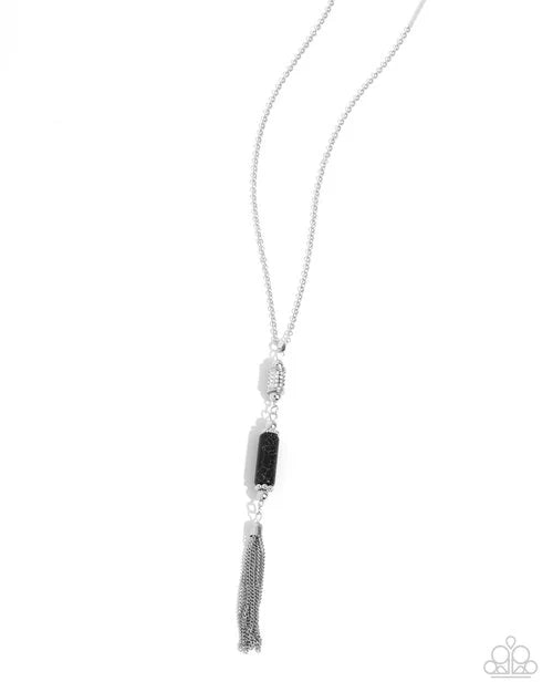 Vertical Vacation - Black Necklace
